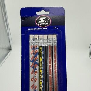 Vintage Starter #2 Pencils 6 Pack‎ Metallic Logo NIB 2001 Y2K School